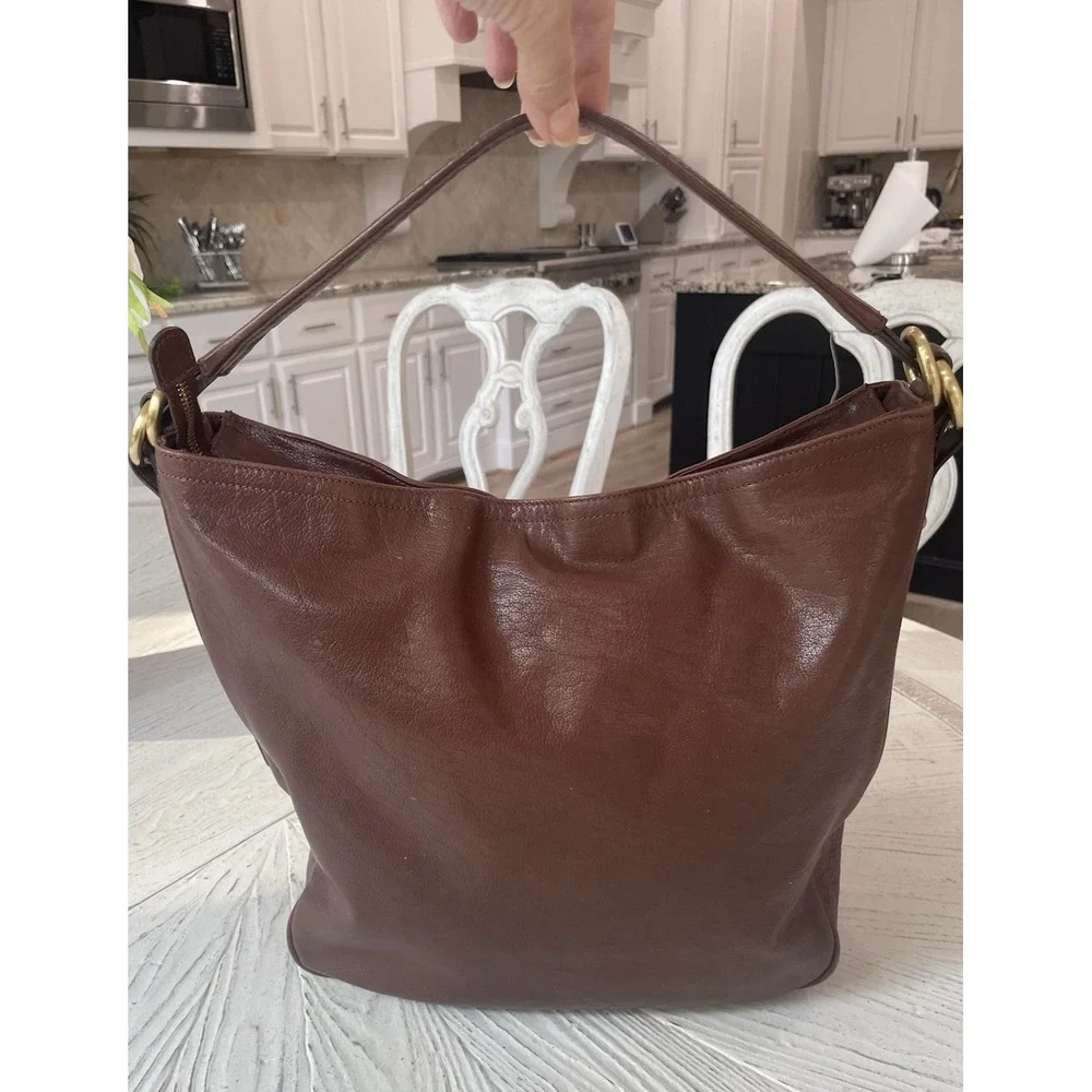 Brahmin‎ Handbag Soft Brown Leather Top Handle Purse Gold Hardware